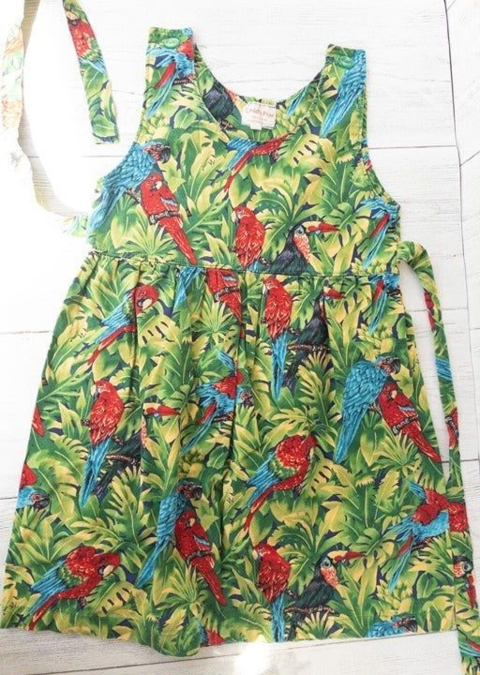 Child's Play Tropical Handmade Dress Sz 4-Gorgeous